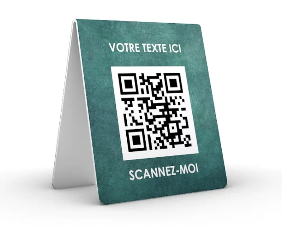 chevalet qr code table